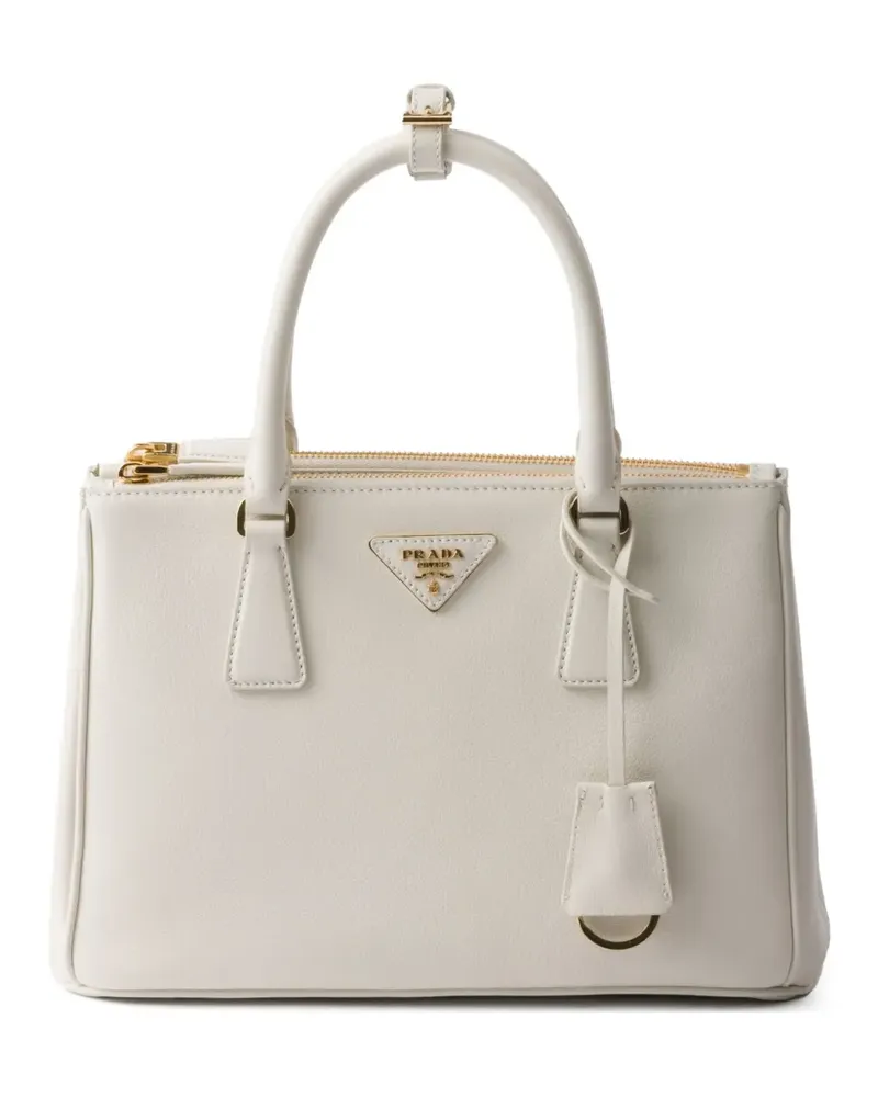 Prada Mittelgroße Galleria Handtasche - Weiß Weiß