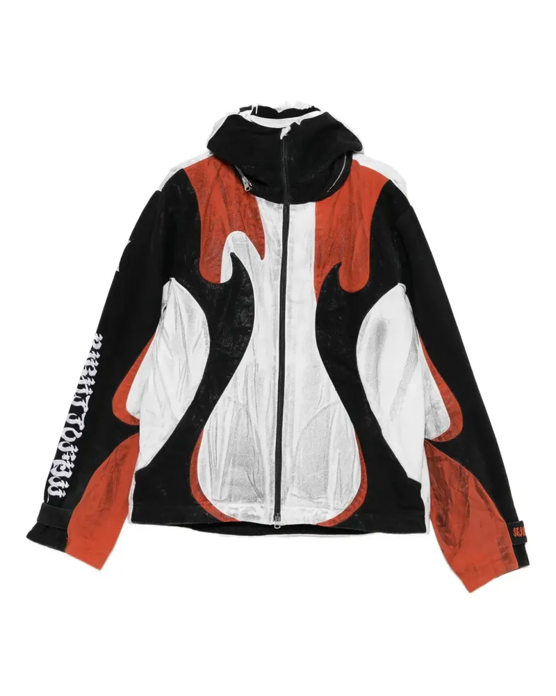 KUSIKOHC flame-print windbreaker jacket - Weiß Weiß