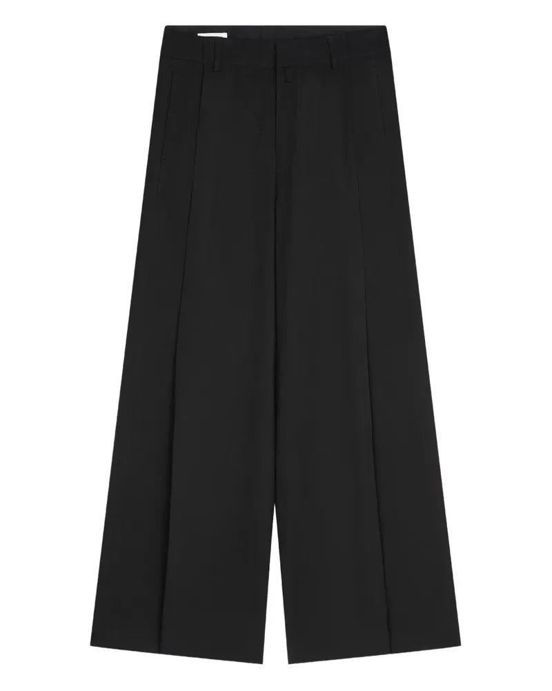 Dries van Noten Hose mit weitem Bein - Schwarz Schwarz