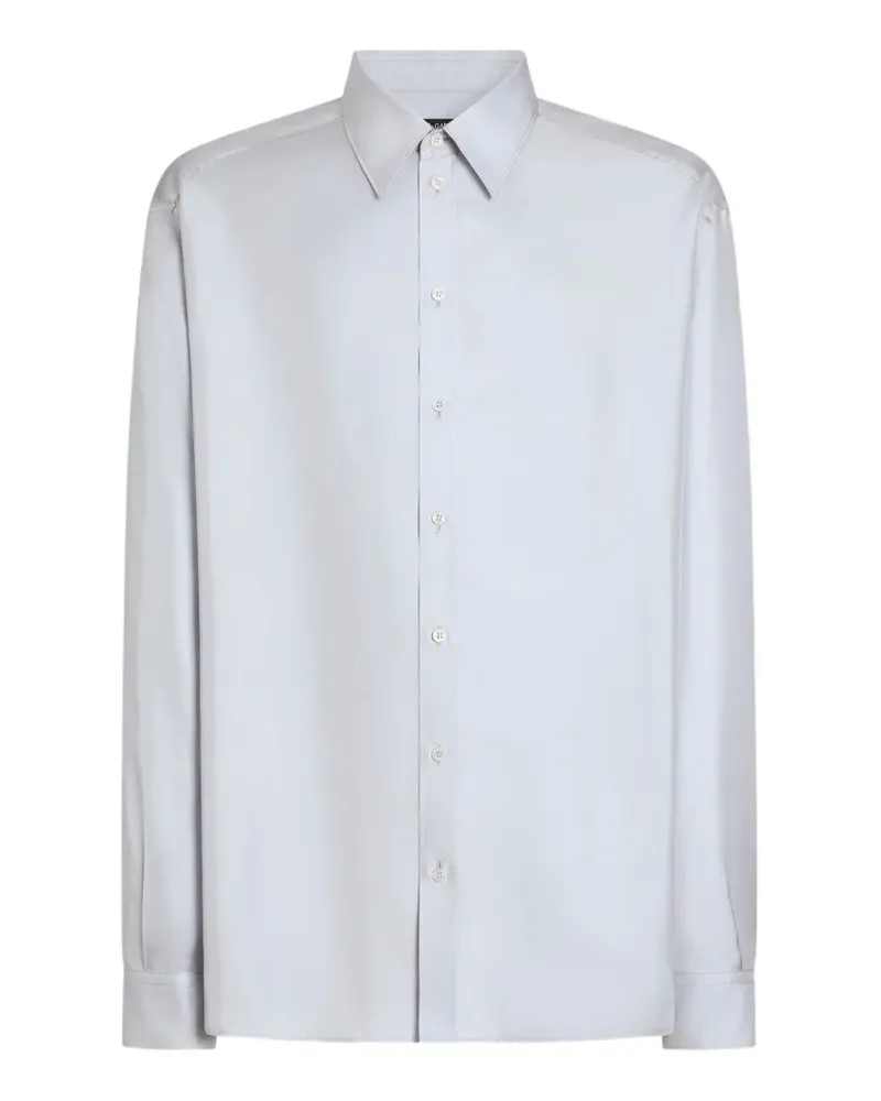 Dolce & Gabbana Hemd aus Seidentwill - Grau Grau