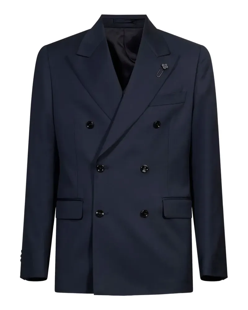 LARDINI Doppelreihiger Anzug mit steigendem Revers - Blau Blau
