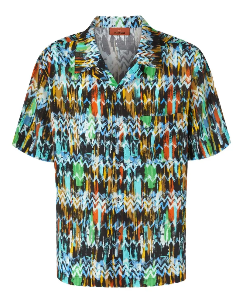 Missoni Hemd mit Zickzackmuster - Schwarz Schwarz