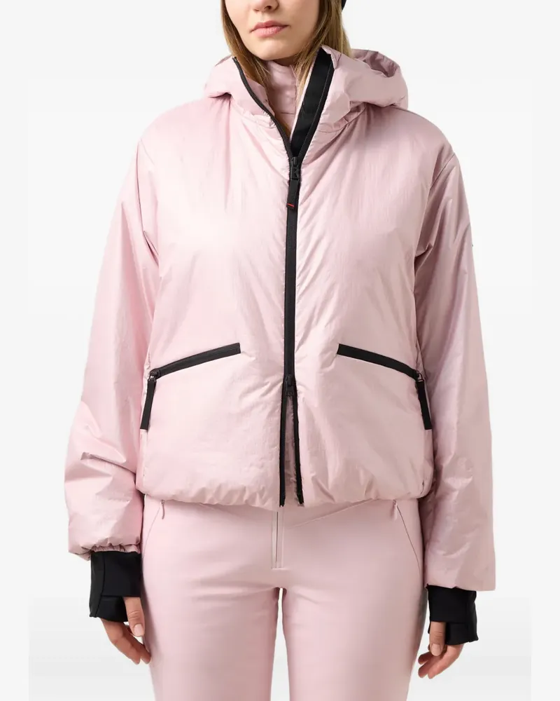 Bogner Fire & Ice Celina metallic-finish hooded ski jacket - Rosa Rosa