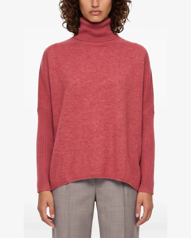 Gotha Margareth roll-neck ribbed-sleeve sweater - Rot Rot