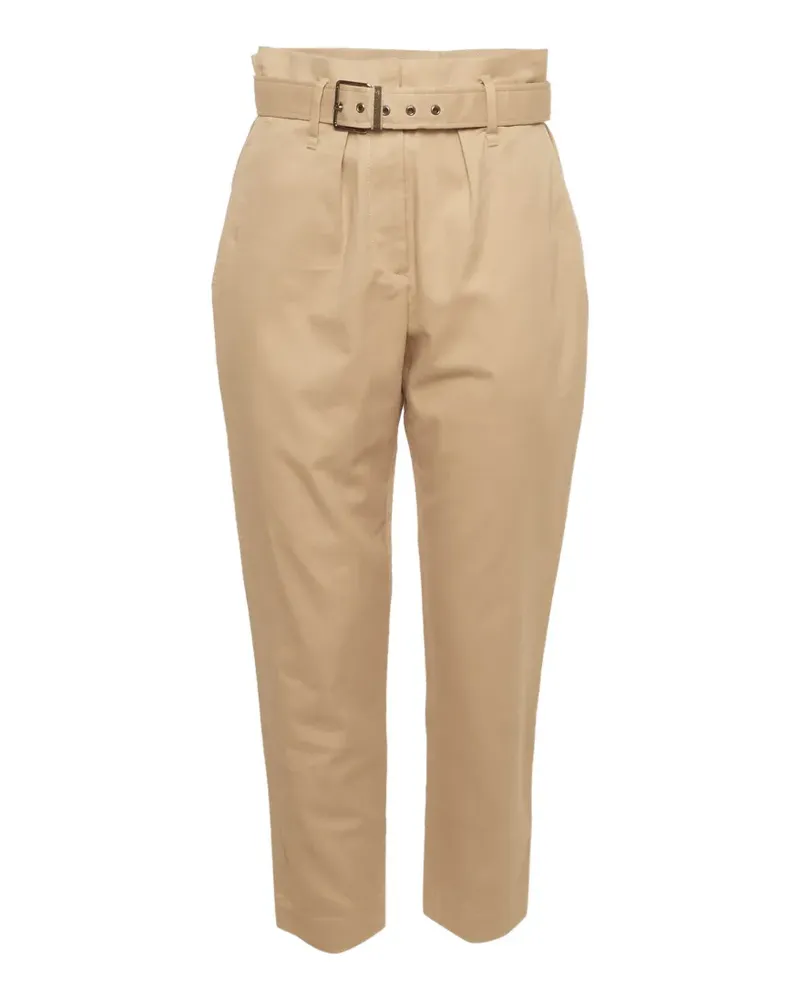Brunello Cucinelli belted gabardine trousers - Nude Nude