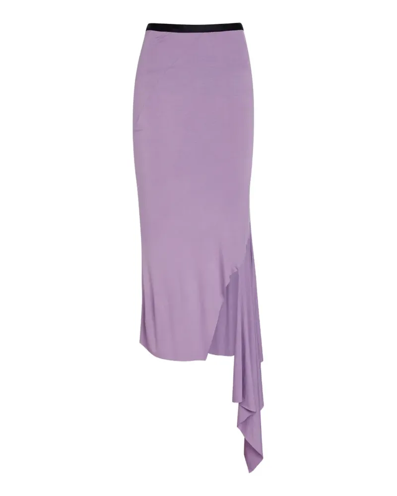 AARON ESH asymmetric draped midi skirt - Violett Violett