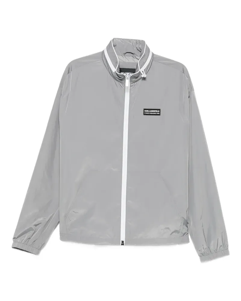 Karl Lagerfeld logo-patch lightweight jacket - Grau Grau