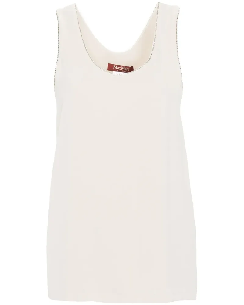 Max Mara Bluse mit Kristallen - Nude Nude