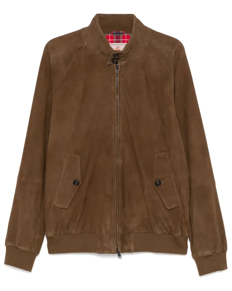 Baracuta G9 Harrington-Jacke aus Wildleder - Braun Braun