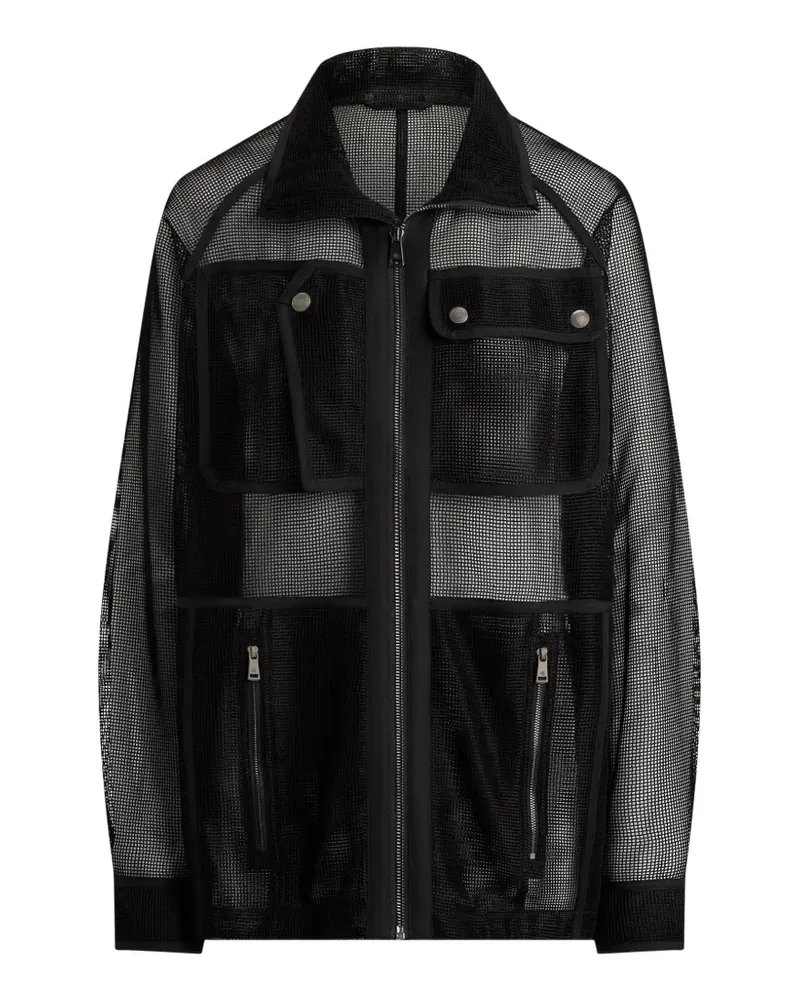 Ralph Lauren Utility-Jacke aus Mesh - Schwarz Schwarz