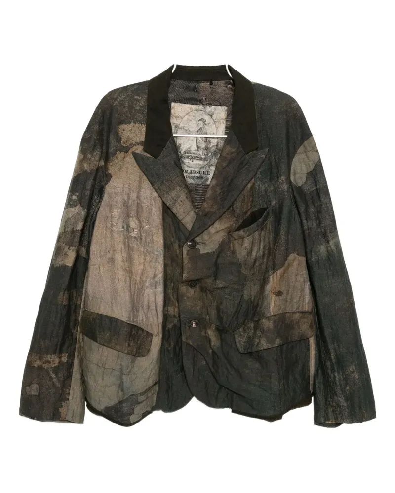 Ziggy Chen printed blazer - Grau Grau