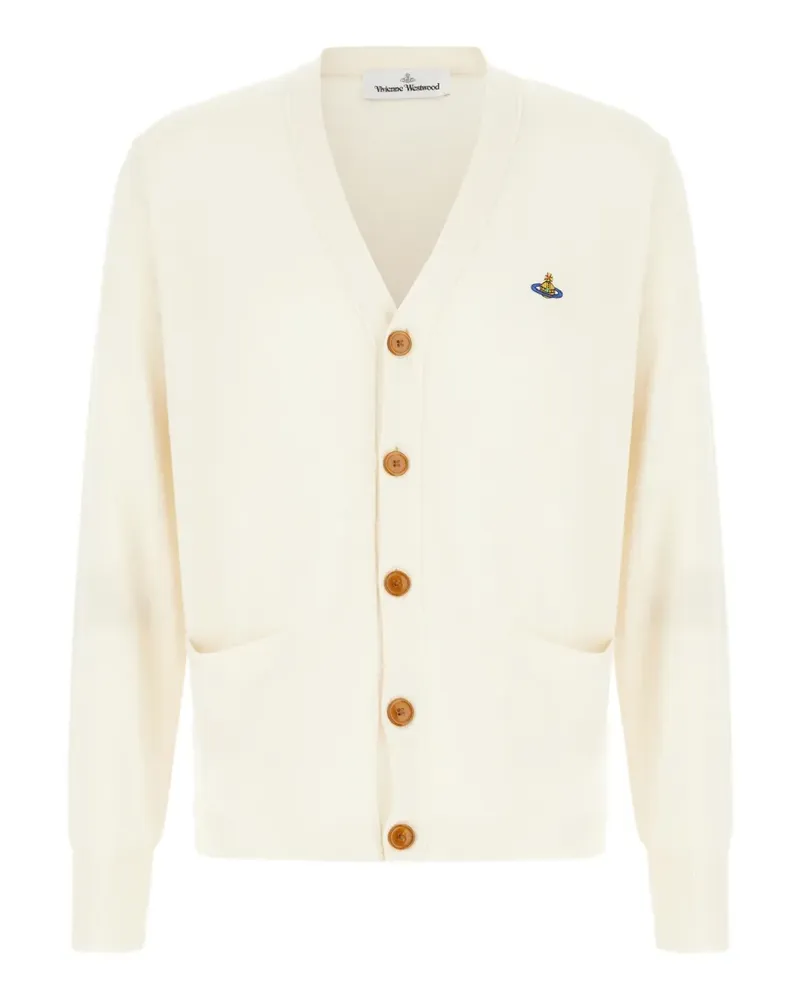 Vivienne Westwood Orb-embroidered cardigan - Nude Nude