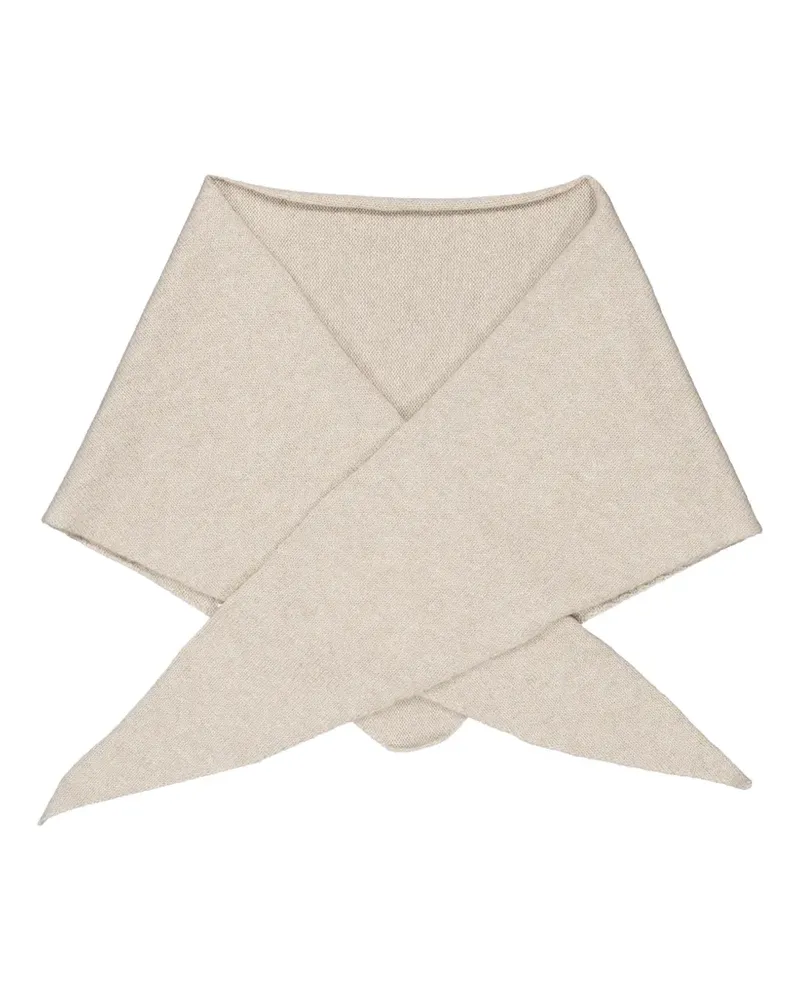 Lisa Yang Florianne triangle knitted scarf - Nude Nude