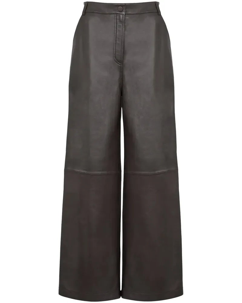 Yves Salomon Hose aus Leder - Braun Braun