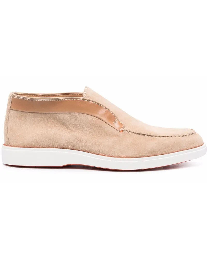Santoni Loafer mit mandelförmiger Kappe - Nude Nude