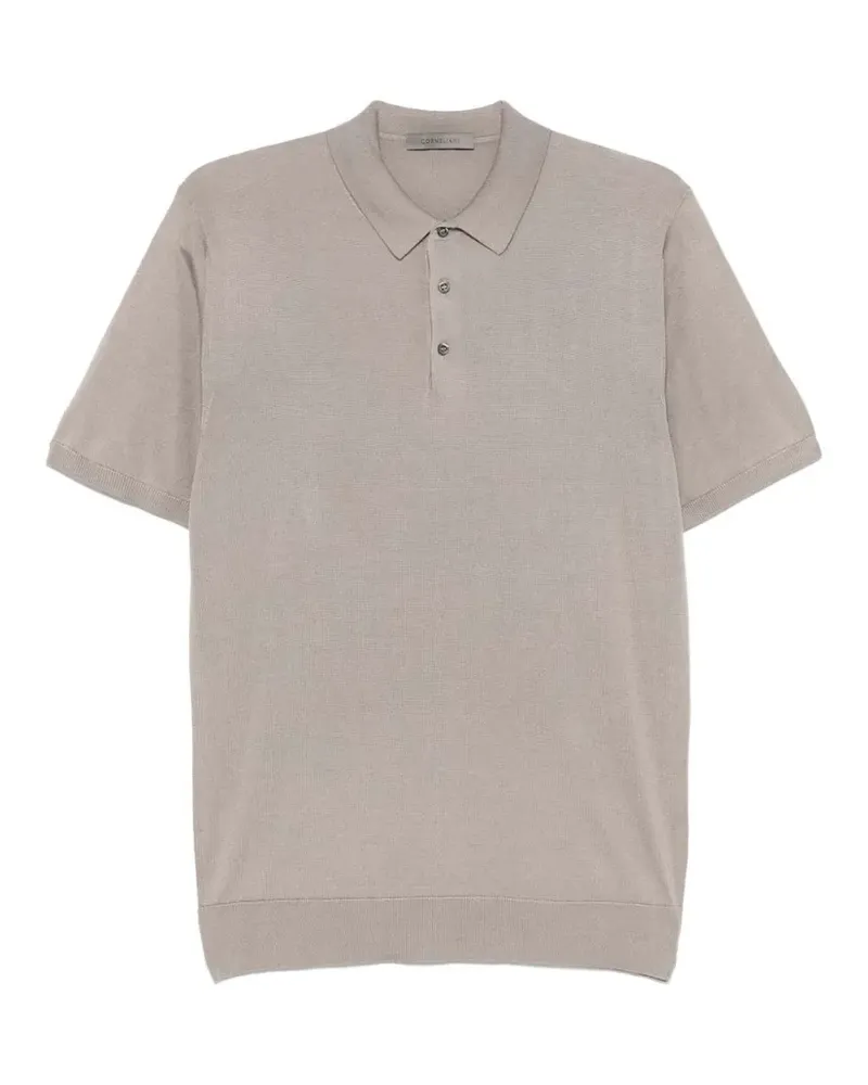 Corneliani Kurzärmeliger Strickpullover - Nude Nude