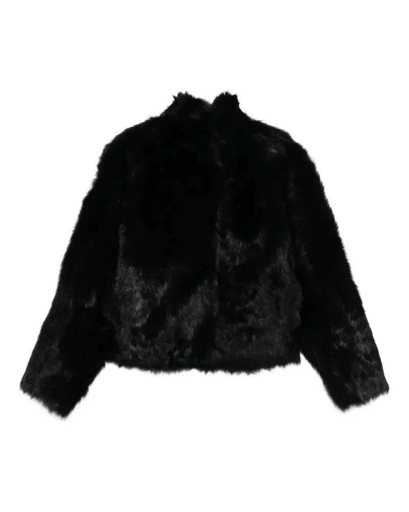 Totême Seidenjacke aus Shearling - Schwarz Schwarz