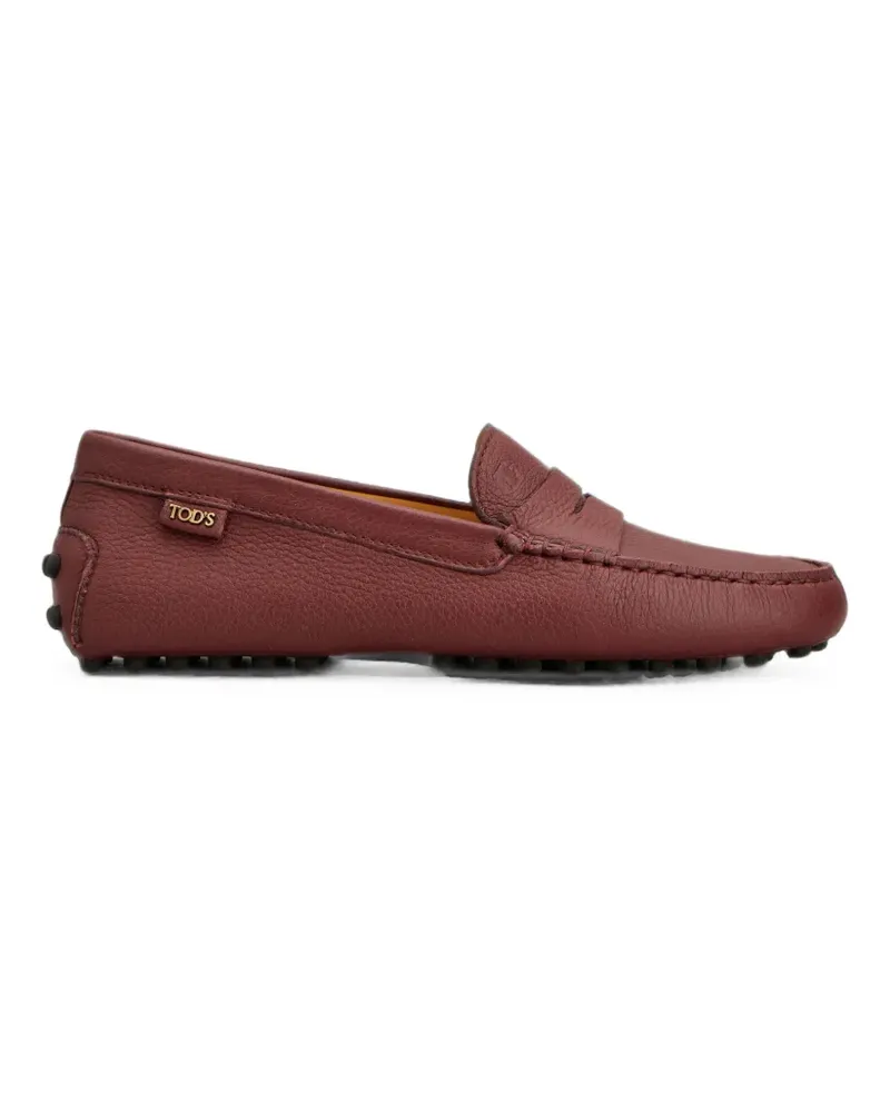 TOD'S Gommino Loafer mit Körnung - Rot Rot