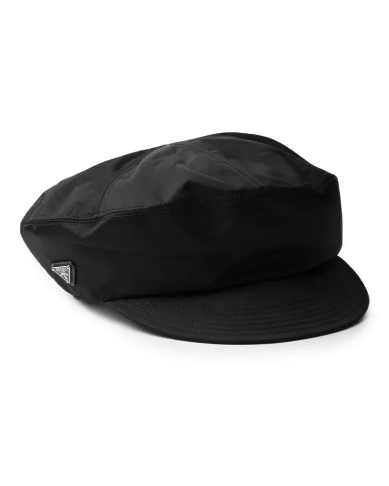 Prada Re-Nylon Newsboy Baseballkappe - Schwarz Schwarz
