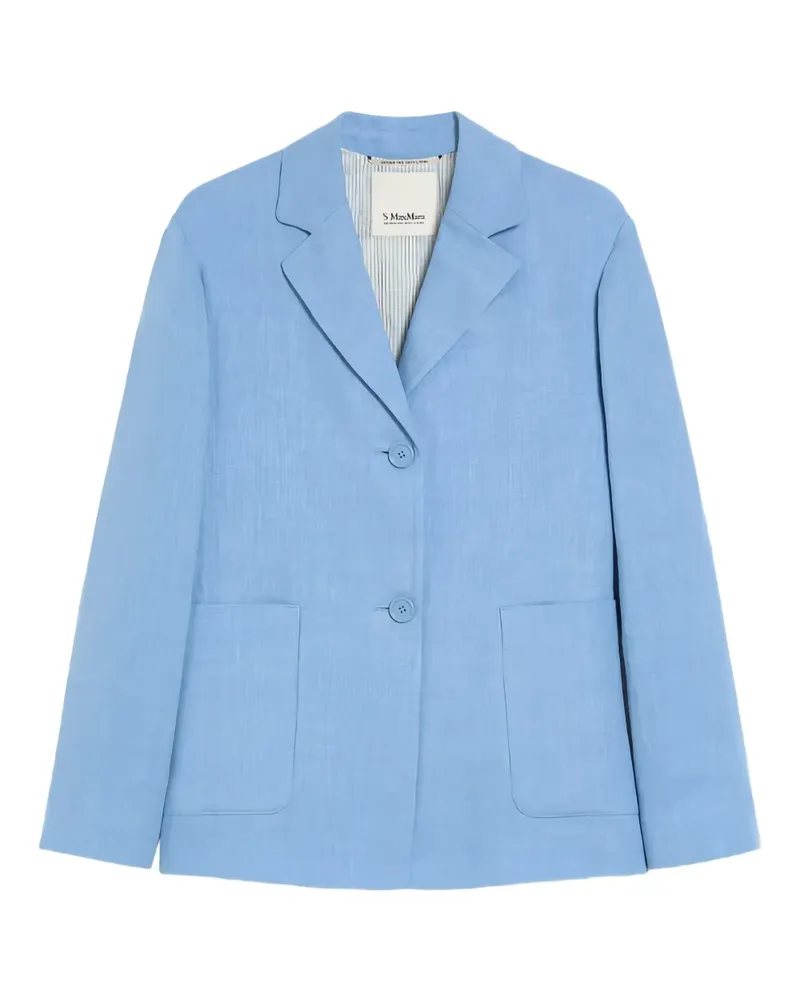 Max Mara Sakko aus Leinen - Blau Blau