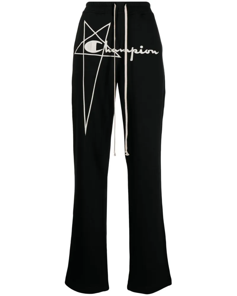 Rick Owens Bestickte Hose - Schwarz Schwarz