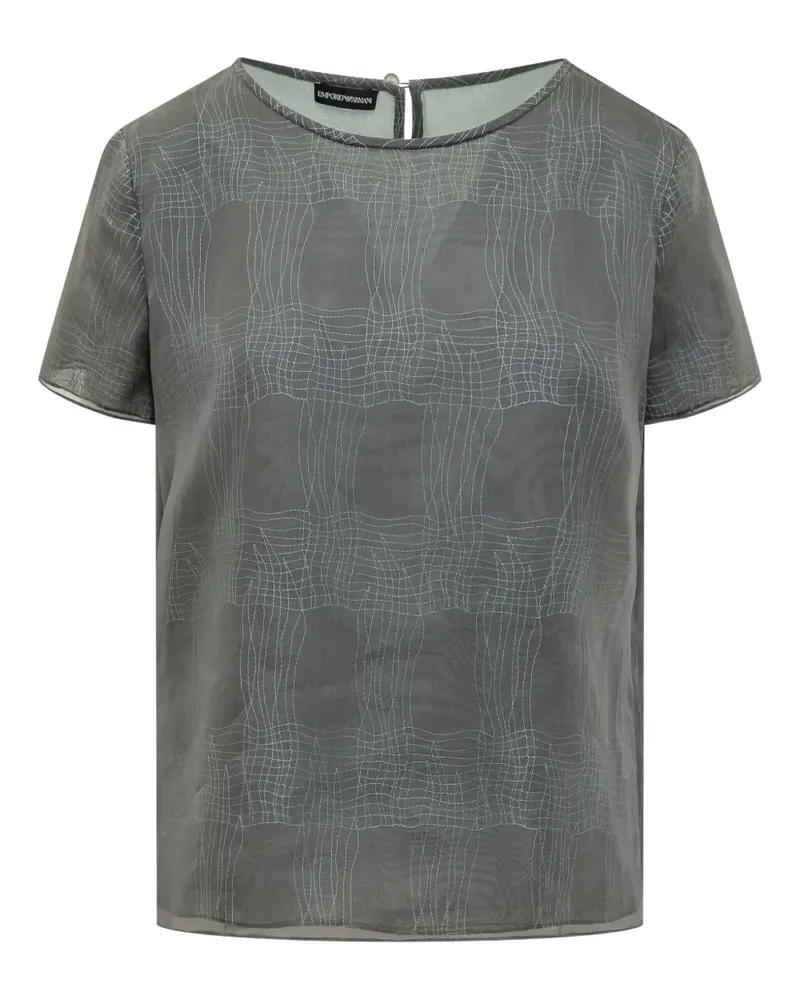 Emporio Armani Kurzärmeliges Oberteil - Grau Grau