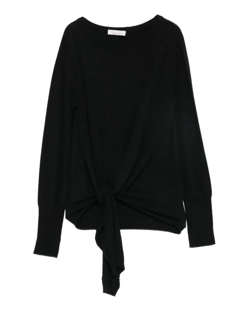 Liviana Conti Pullover mit Bindegürtel - Nude Nude