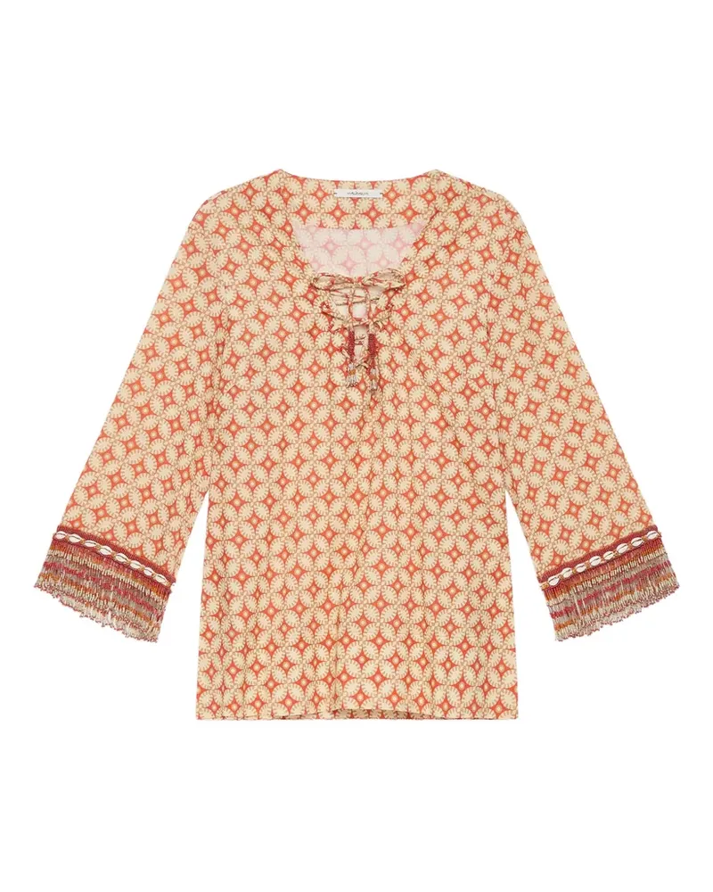 Maliparmi Tunika mit geometrischem Print - Nude Nude