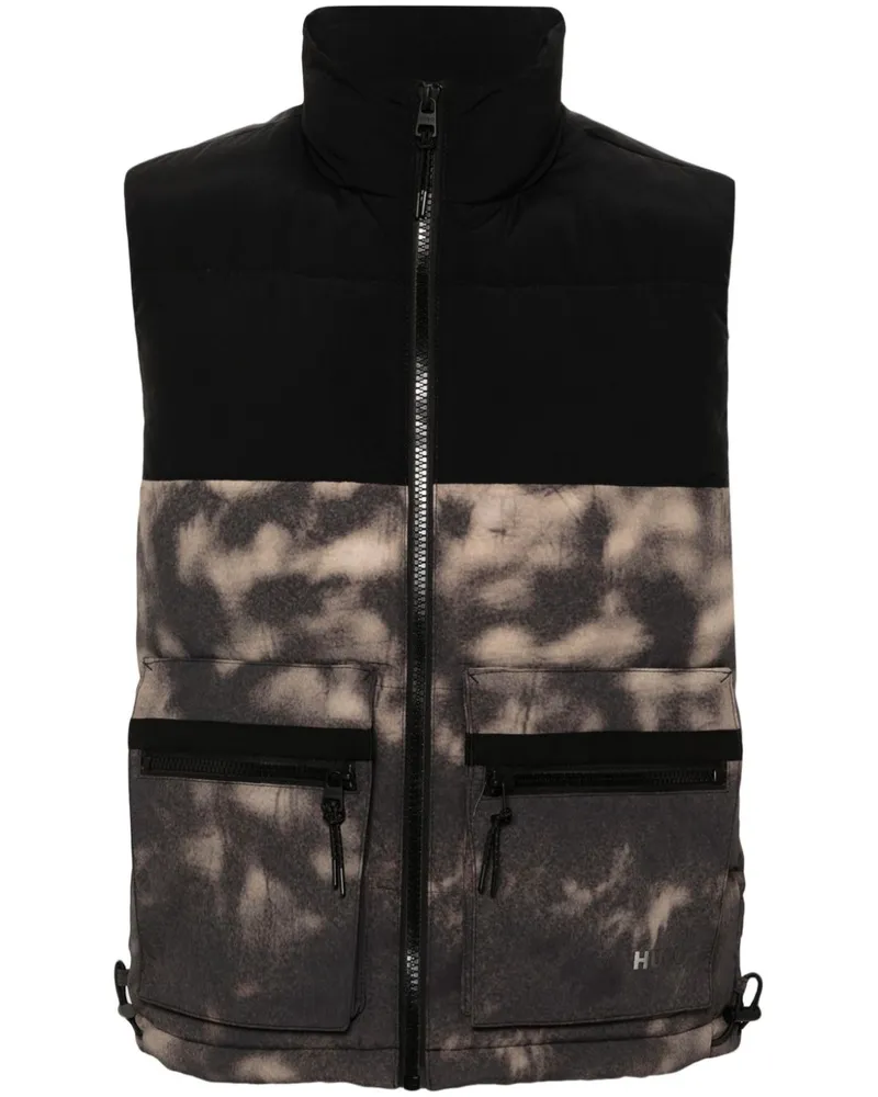 HUGO BOSS Weste mit Batik-Print - Schwarz Schwarz