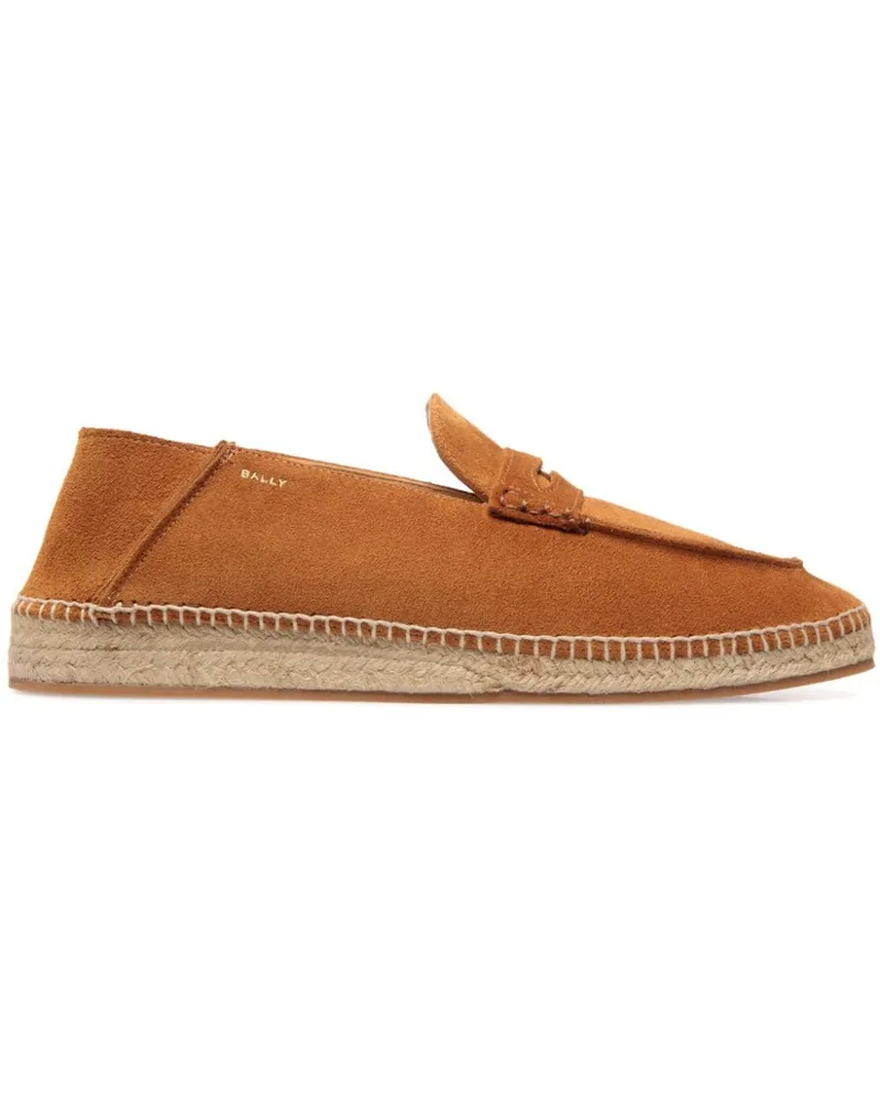 Bally Wildleder-Espadrilles mit Logo-Stempel - Braun Braun