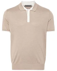 Corneliani Poloshirt mit Kontrastdetail Nude