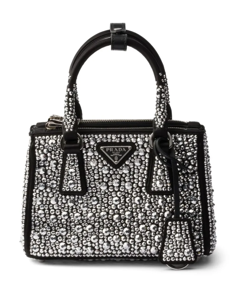 Prada Mini Galleria Tasche - Schwarz Schwarz