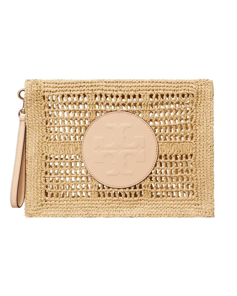 Tory Burch Ella hand-crocheted pouch - Nude Nude
