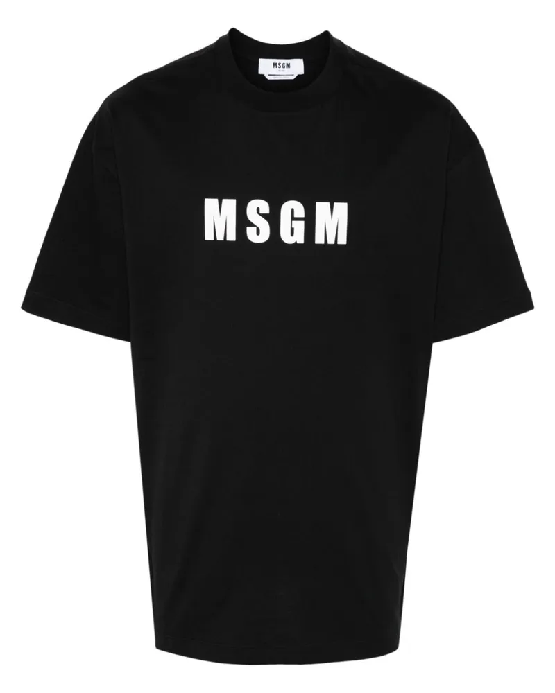 MSGM T-Shirt mit Logo-Print Schwarz