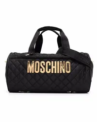 Moschino Gesteppte Reisetasche Schwarz