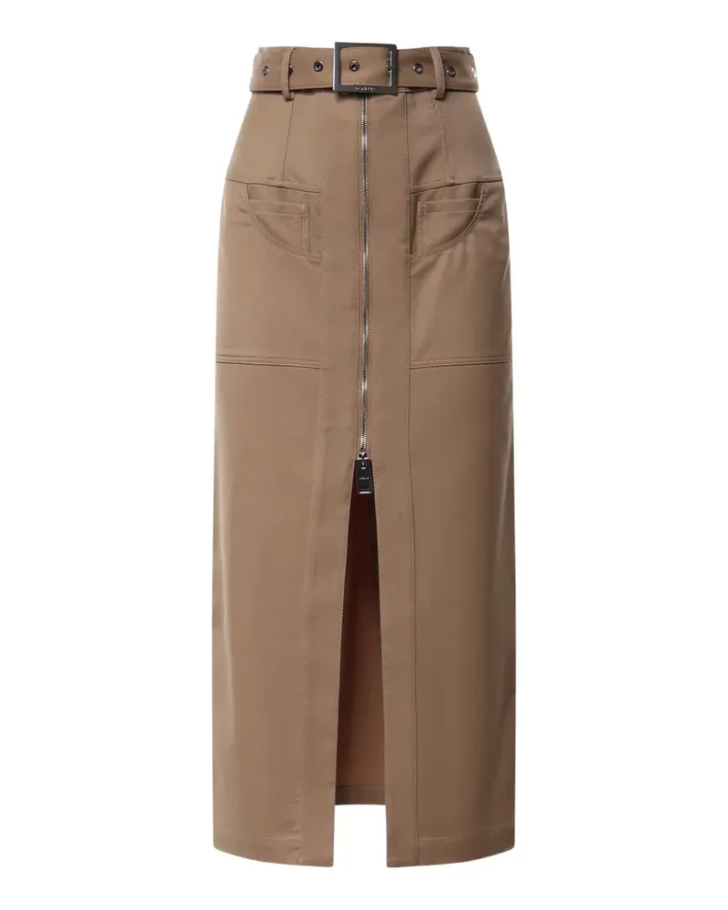 Dondup belted zip-up long skirt - Braun Braun