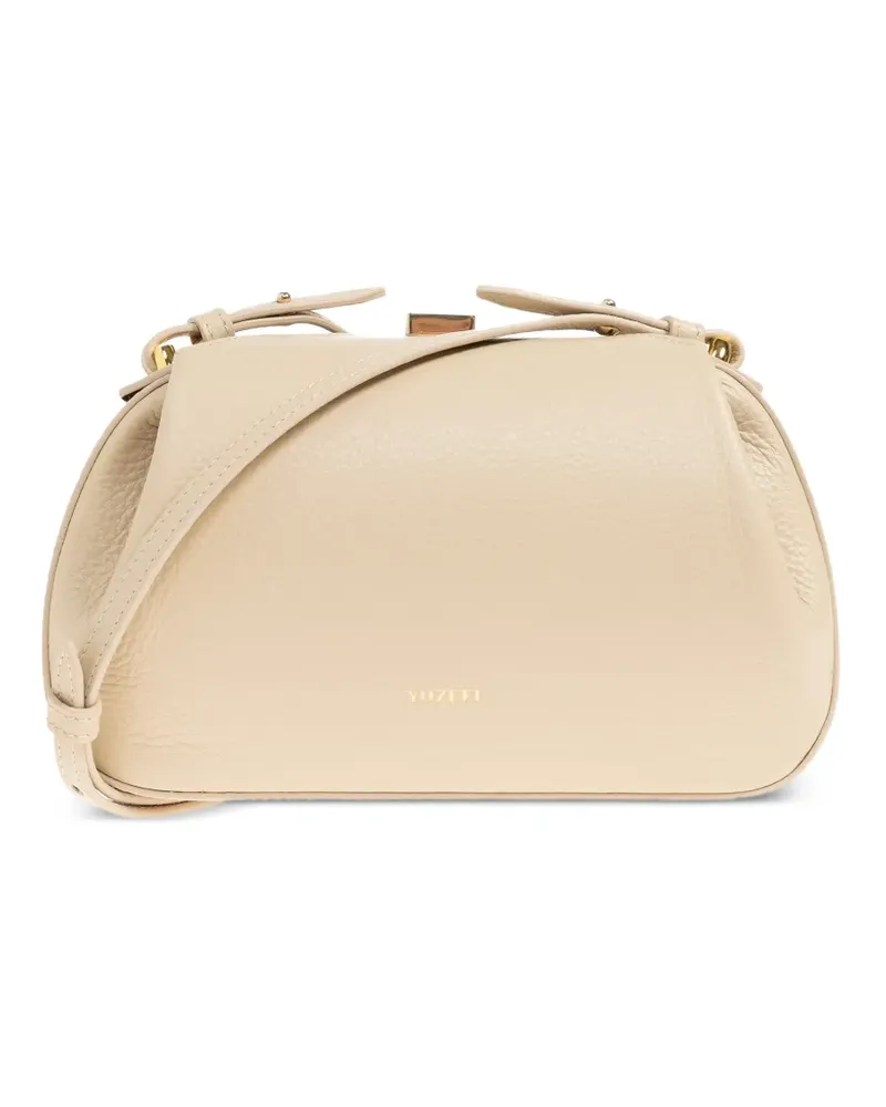 YUZEFI mini Oyster grained-leather shoulder bag - Nude Nude