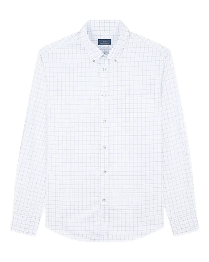 Paul & Shark checked twill shirt - Weiß Weiß