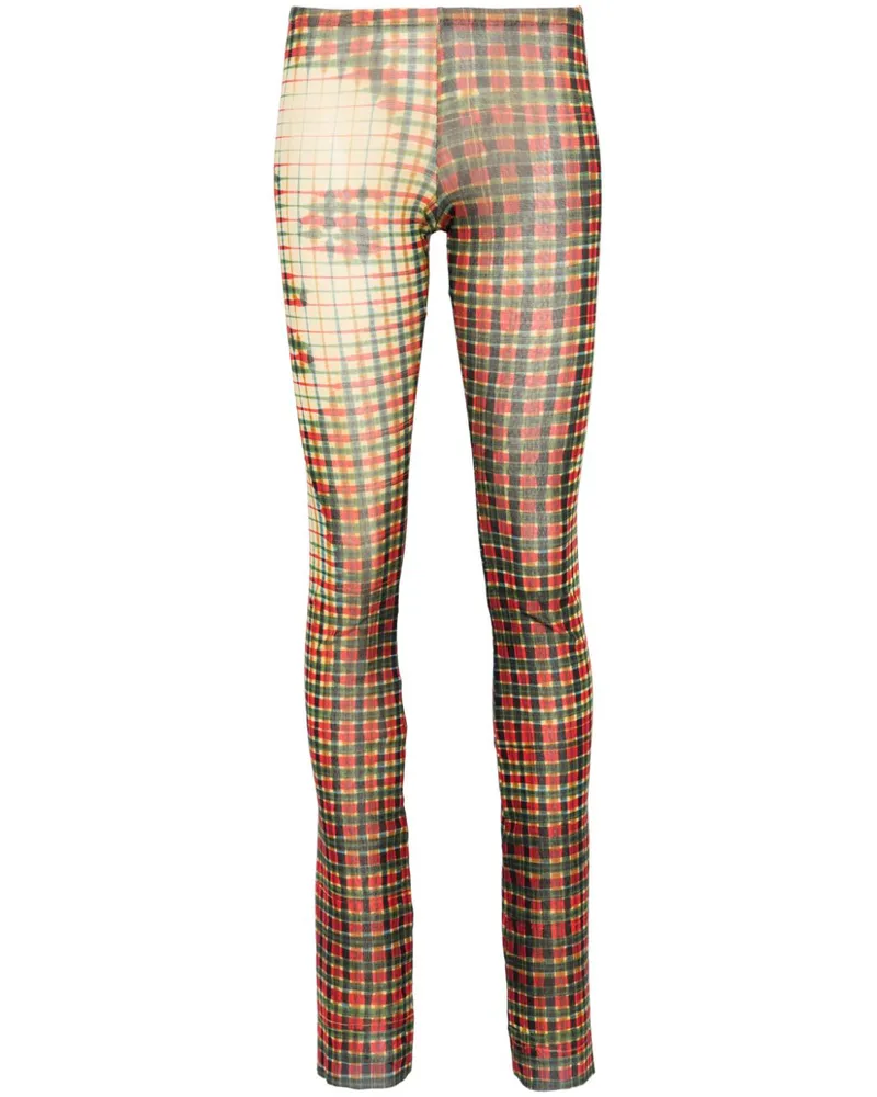 Jean Paul Gaultier Leggings mit Schottenkaro - Rot Rot