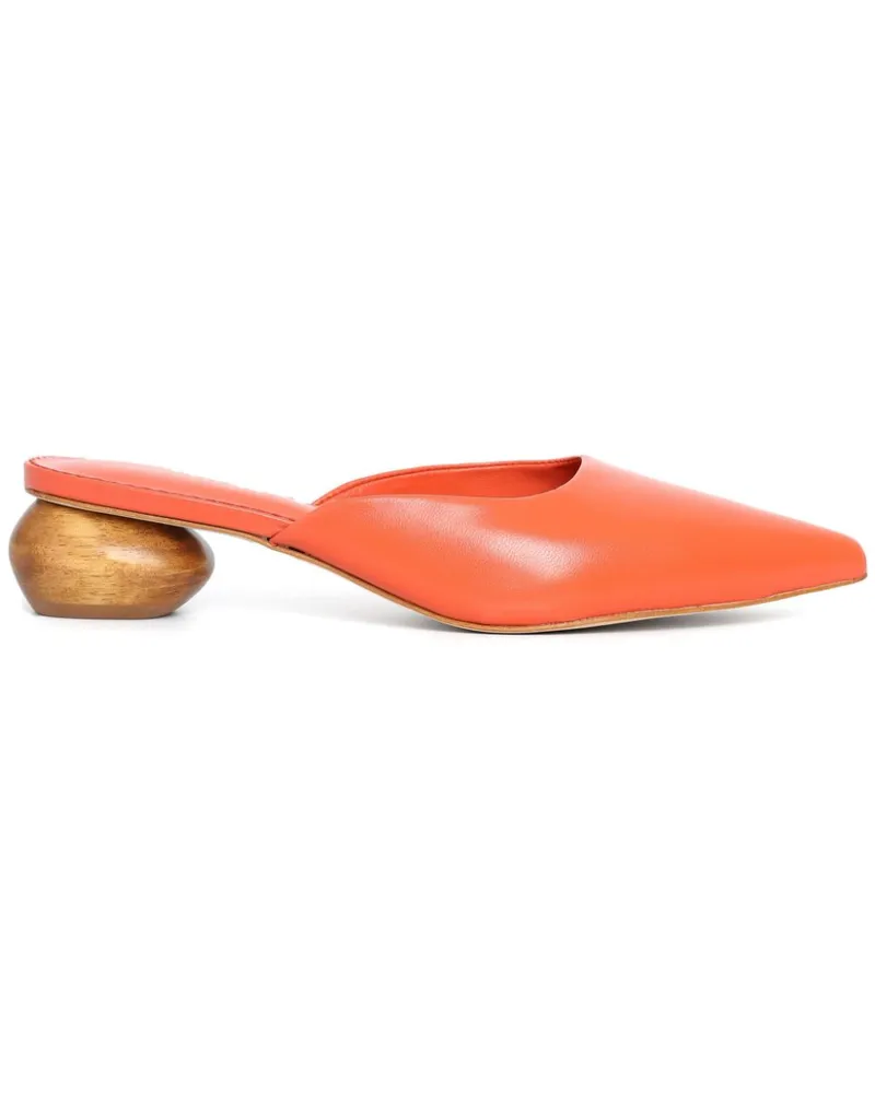 Sarah Chofakian Guest Room Mules 30mm - Orange Orange