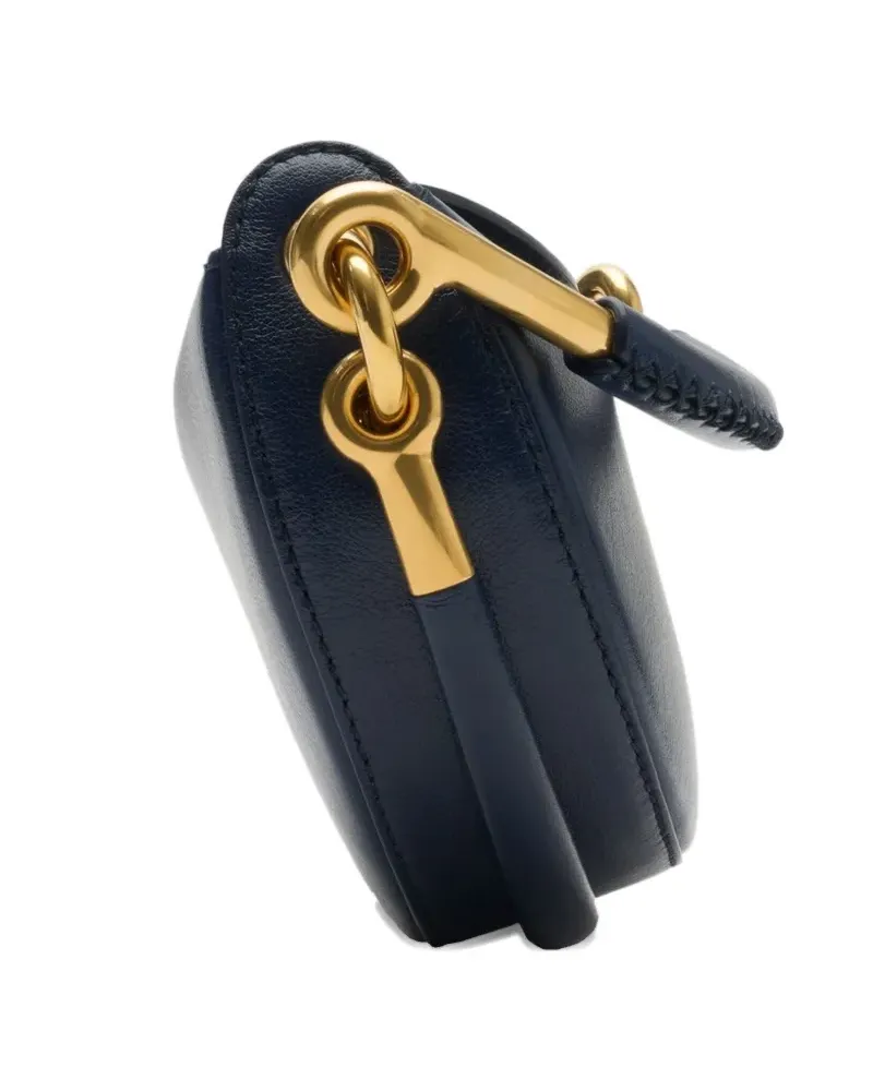 Burberry Half-Moon Clutch aus Leder - Blau Blau