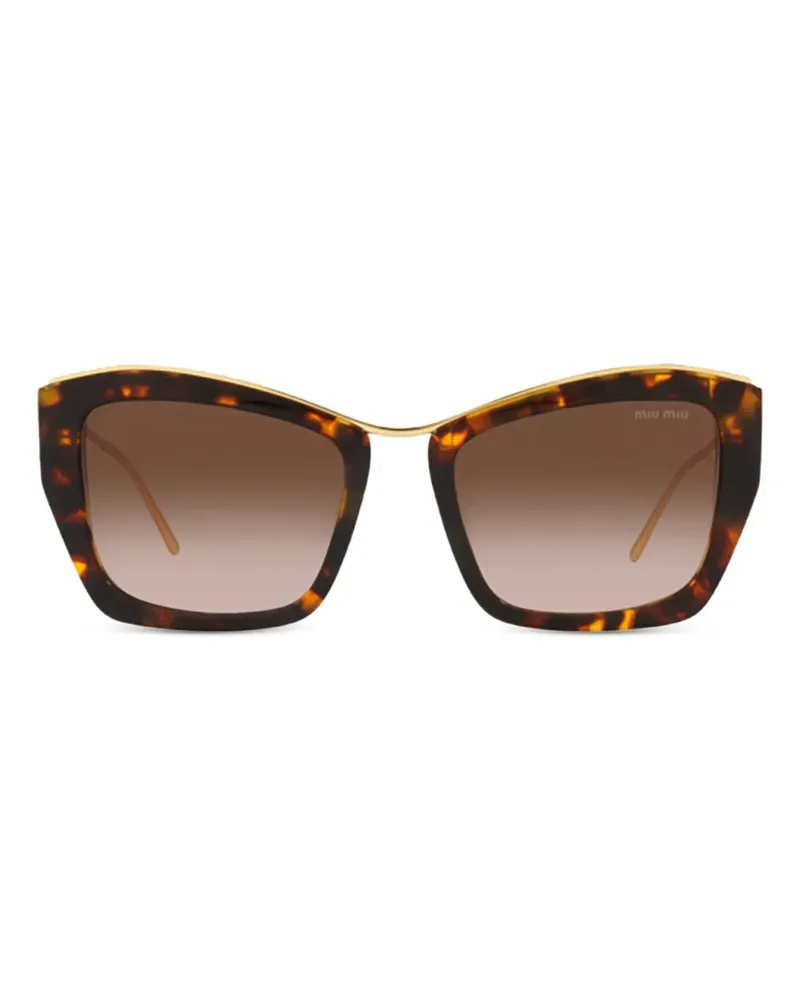 Miu Miu Sonnenbrille mit Cat-Eye-Gestell - Braun Braun