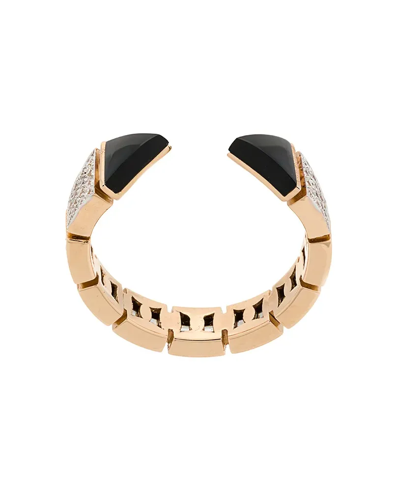 ANAPSARA 18kt 'New Temptation' Rotgoldring mit Diamanten und Onyx - Metallic Metallic