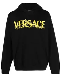 Versace Hoodie mit Logo-Print Schwarz