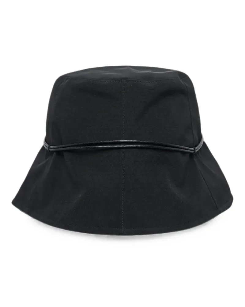 Yohji Yamamoto Cloche mit Kordelzug - Schwarz Schwarz