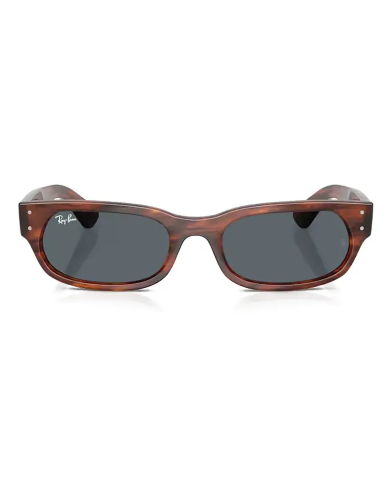 Ray Ban Sonnenbrille mit eckigem Gestell - Braun Braun