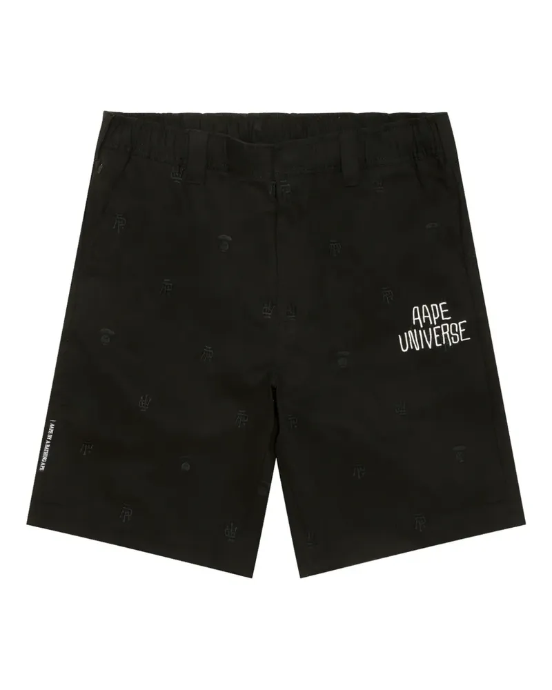 BAPE Shorts mit Jacquardmuster - Schwarz Schwarz