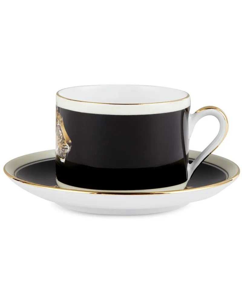 Dolce & Gabbana Teeservice mit Tigermotiv - Schwarz Schwarz