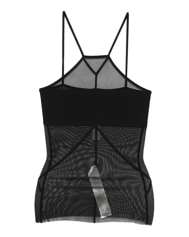 Rick Owens SL Combo sheer top - Schwarz Schwarz