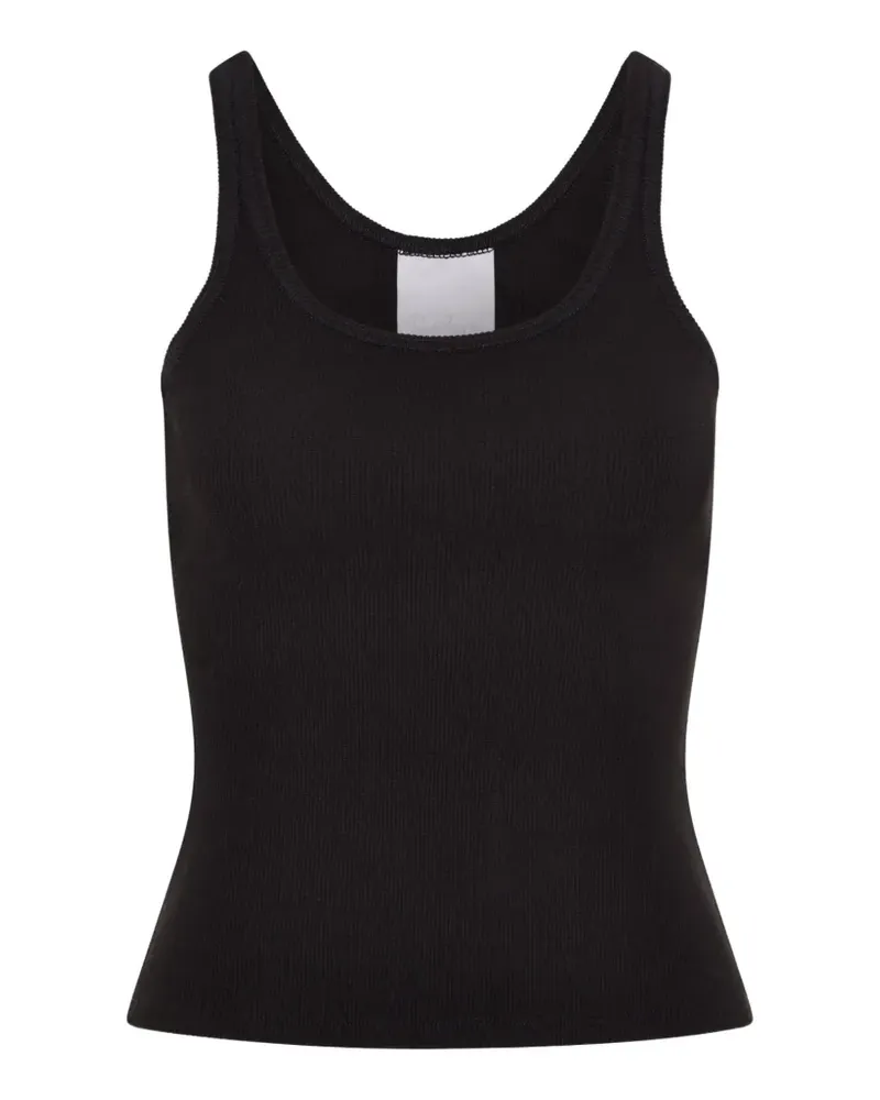 Paris Georgia ribbed top - Schwarz Schwarz